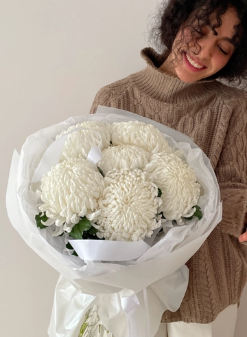 Букет «Белый Рибонет» от интернет-магазина цветов в 