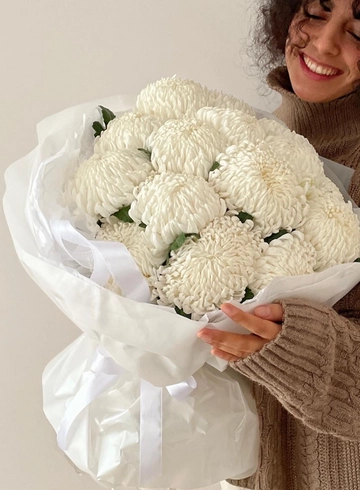 Букет «Белый Рибонет XL» от интернет-магазина цветов в 