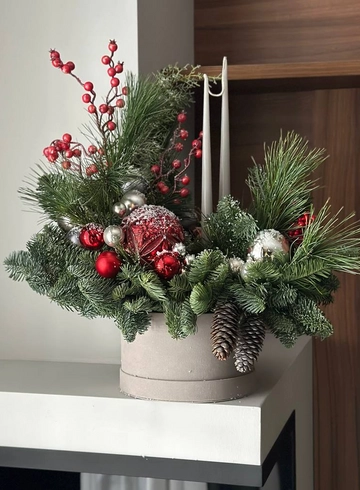 Композиция из коллекции Баланс  «Lady in Red»  от интернет-магазина цветов в 