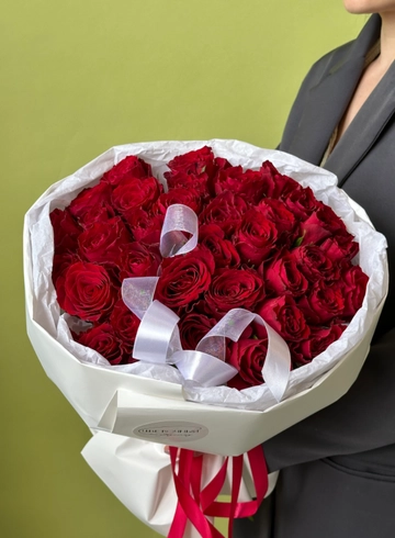 Букет &laquo;Ярко-красный&raquo; от интернет-магазина цветов в 