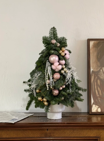 Композиция «Елочка розовая» от интернет-магазина цветов в 