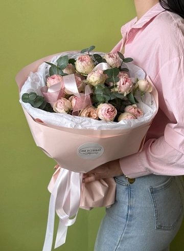 Букет «Нежно-розовые розы MANSFIELD» от интернет-магазина цветов в 